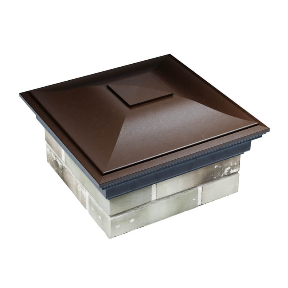 Колпак Zking Монблан Коричневый на столб 1.5х1.5 еврокирпича 0.7НФ (355х355мм) в Урае фото