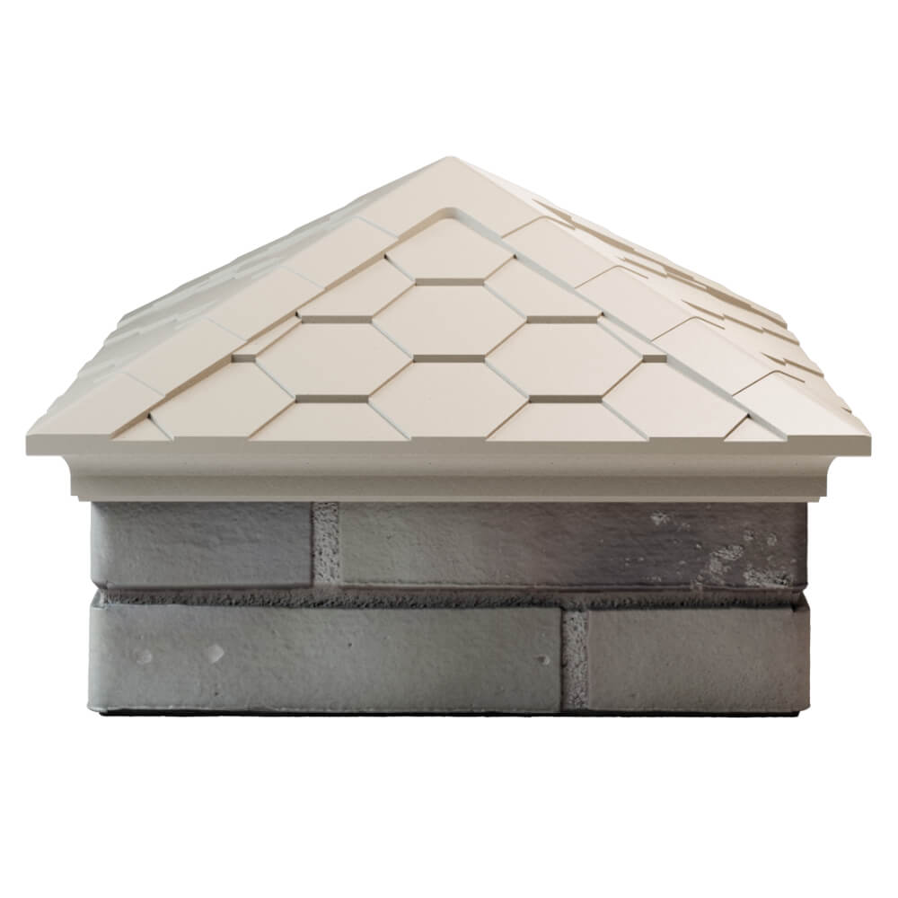 Колпак Zking Эверест Бежевый на столб 1.5х1.5 кирпича (390х390мм) Урай фото