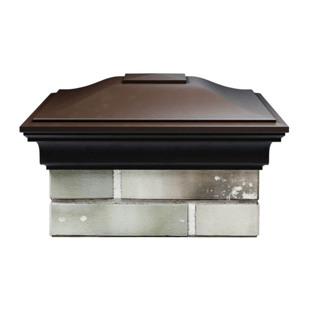 Колпак Zking Монблан Коричневый на столб 1.5х1.5 еврокирпича 0.7НФ (355х355мм) Урай фото