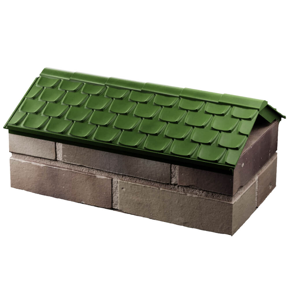 Парапет Zking Эльбрус Зеленый с посадкой на 1 кирпич (255мм) в Урае фото