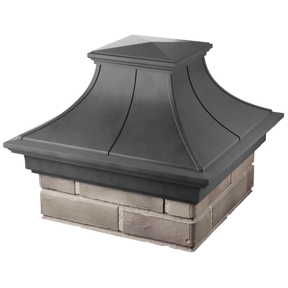 Колпак Zking Монблан Премиум Серый на столб 1.5х1.5 кирпича (385х385мм) в Урае фото