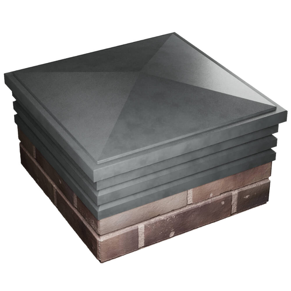 Колпак Zking Бона ХайТек Серый на столб 2х2 кирпича (513х513мм) в Урае фото