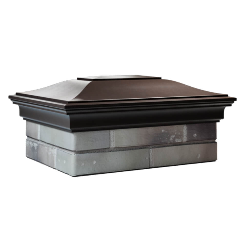 Колпак Zking Монблан Коричневый на столб 2х1.5 кирпича (515х385мм) в Урае фото