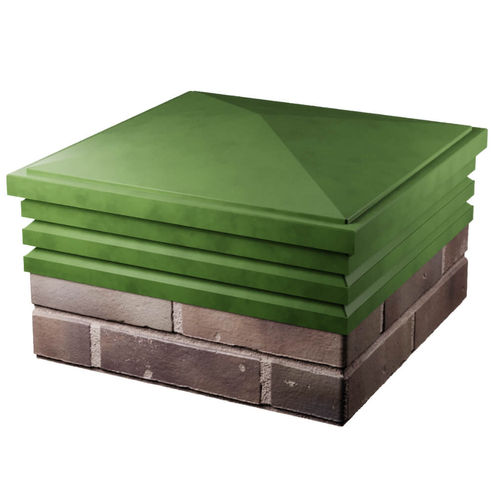 Колпак Zking Бона ХайТек Зеленый на столб 2х2 кирпича (513х513мм) в Урае фото