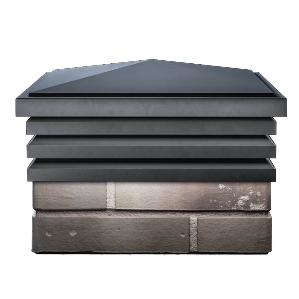 Колпак Zking Бона ХайТек Серый на столб 1.5х1.5 кирпича (385х385мм) Урай фото