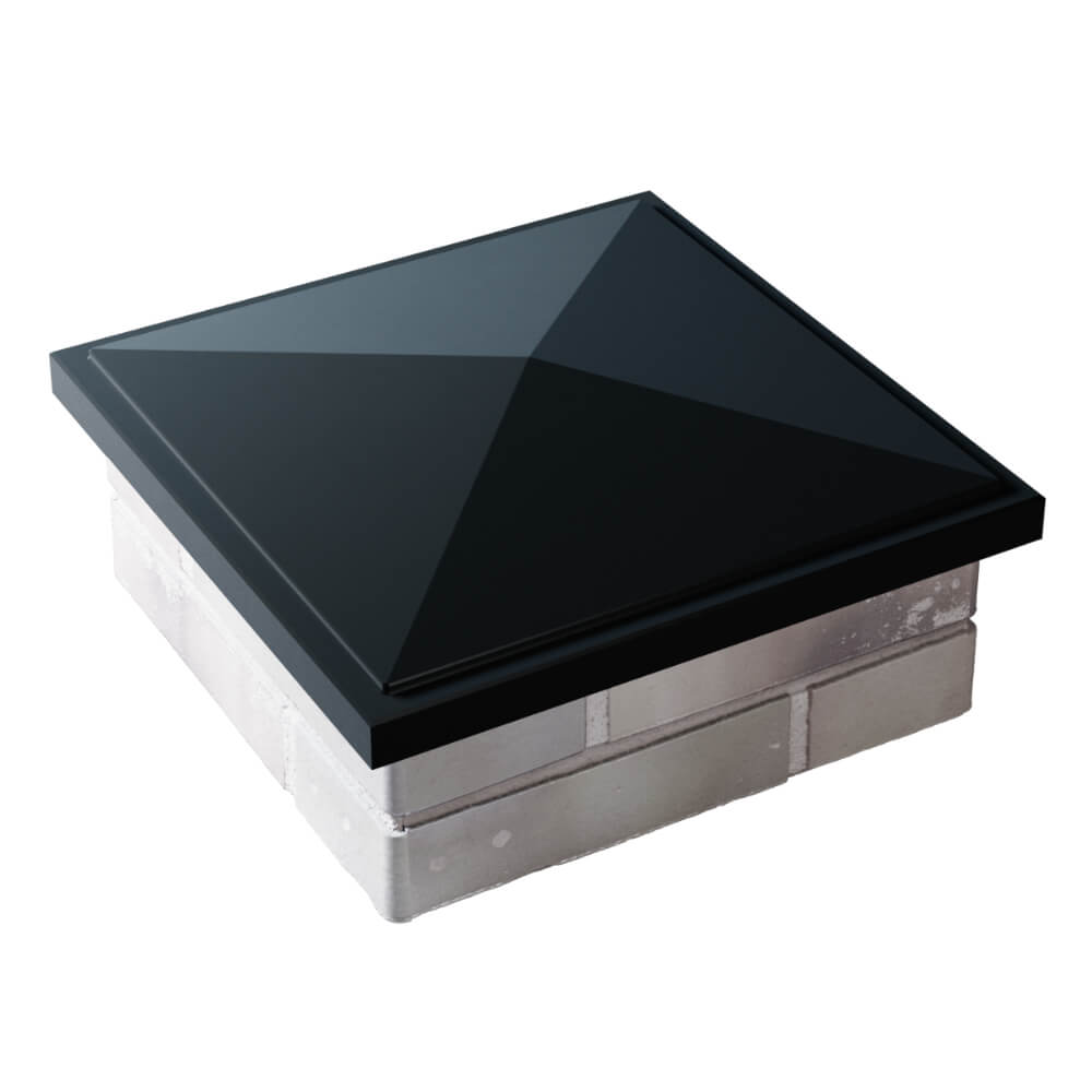 Колпак Zking БонаМоно Черный на столб 1.5х1.5 кирпича (385х385, 400х400мм) в Урае фото