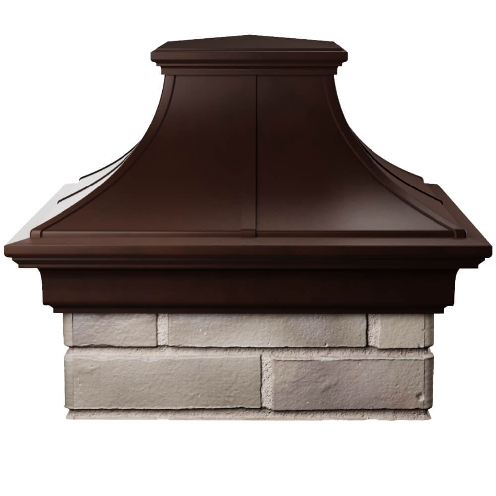 Колпак Zking Монблан Премиум Коричневый на столб 1.5х1.5 кирпича (385х385мм) Урай фото