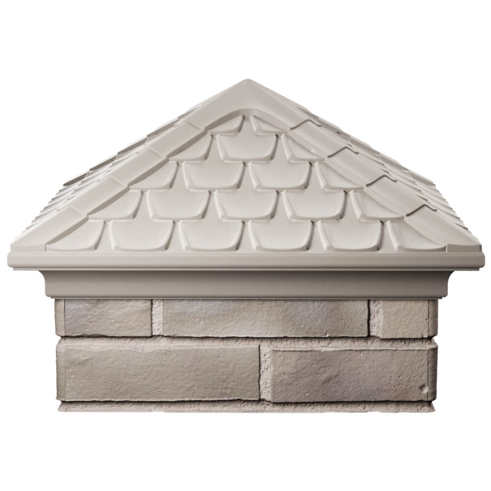 Колпак Zking Эльбрус Бежевый на столб 1.5х1.5 кирпича (385х385мм) Урай фото