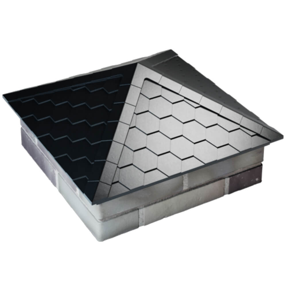 Колпак Zking Эверест Черный на столб 2х2 кирпича (535х535мм) Урай фото