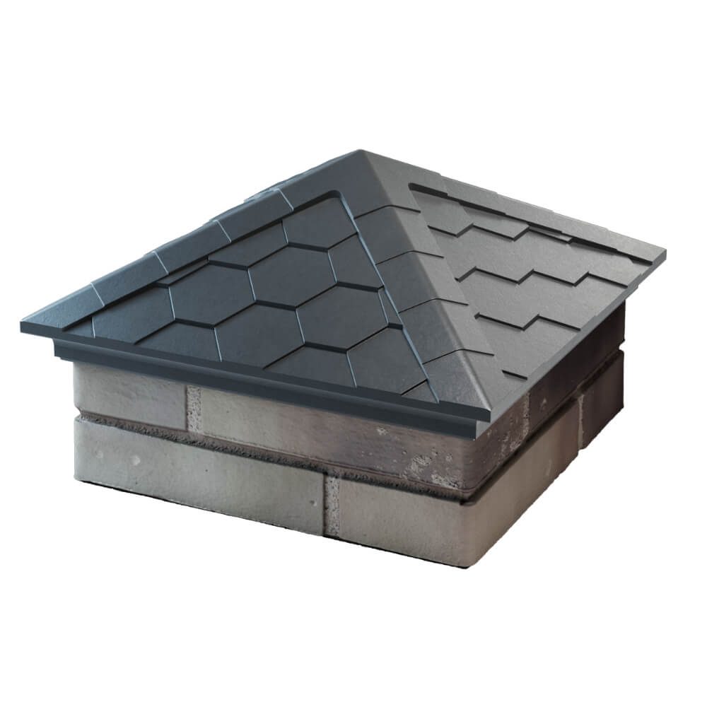 Колпак Zking Эверест Серый на столб 1.5х1.5 кирпича (390х390мм) в Урае фото