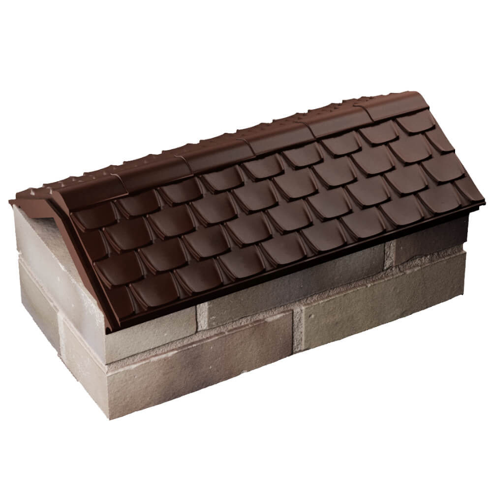 Парапет Zking Эльбрус Коричневый с посадкой на 1 кирпич (255мм) в Урае фото
