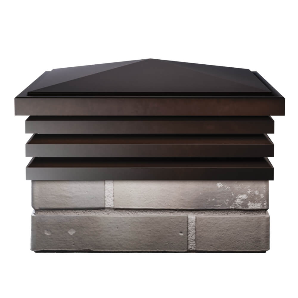 Колпак Zking Бона ХайТек Коричневый на столб 1.5х1.5 кирпича (385х385мм) Урай фото