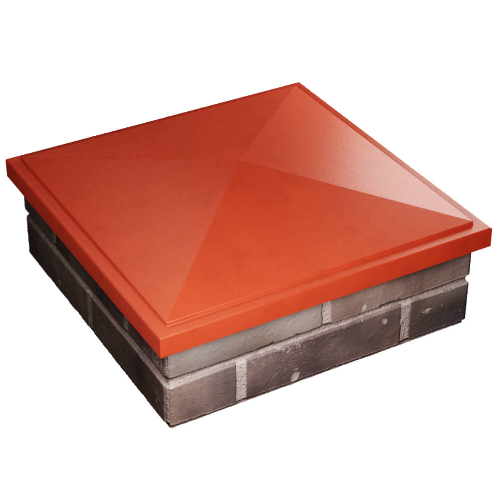 Колпак Zking БонаМоно Красный на столб 2х2 кирпича (515х515, 530х530мм) в Урае фото