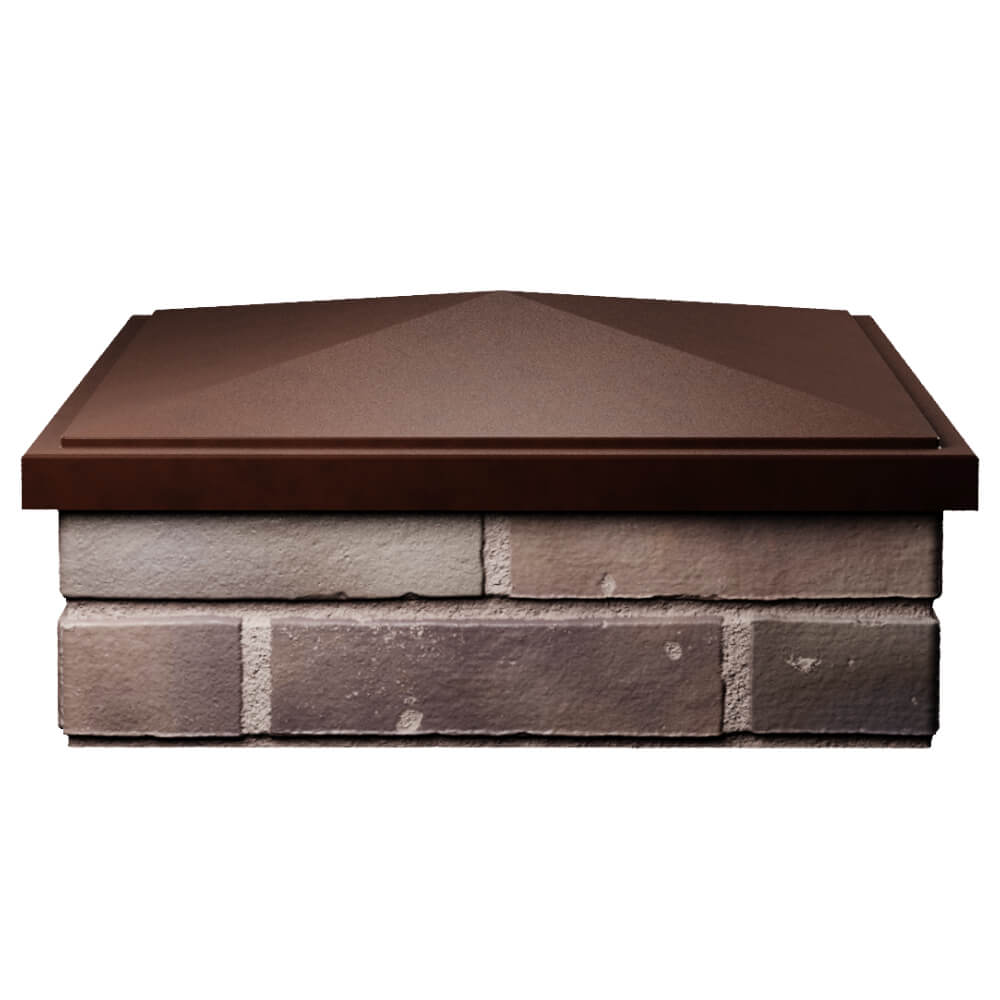 Колпак Zking БонаМоно Коричневый на столб 2х2 кирпича (515х515, 530х530мм) Урай фото