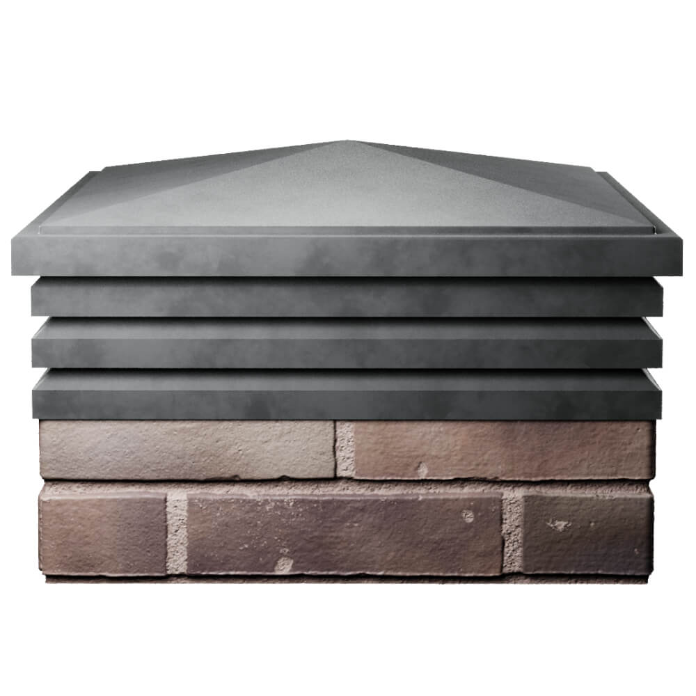 Колпак Zking Бона ХайТек Серый на столб 2х2 кирпича (513х513мм) Урай фото