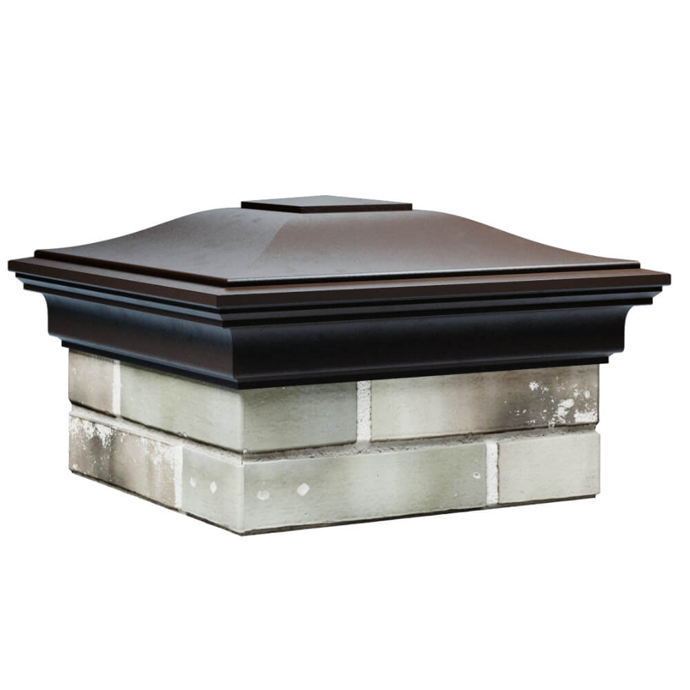 Колпак Zking Монблан Коричневый на столб 1.5х1.5 кирпича (385х385мм) в Урае фото