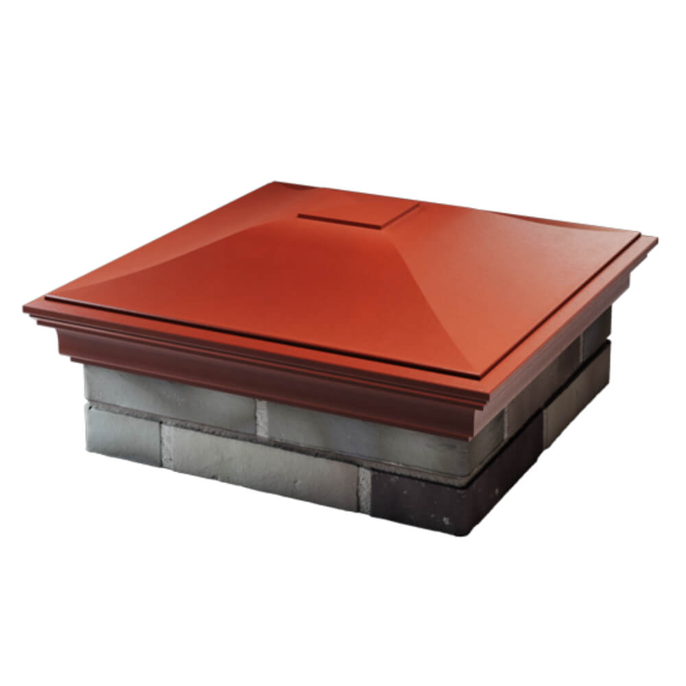 Колпак Zking Монблан Красный на столб 2х2 кирпича (515х515мм) в Урае фото