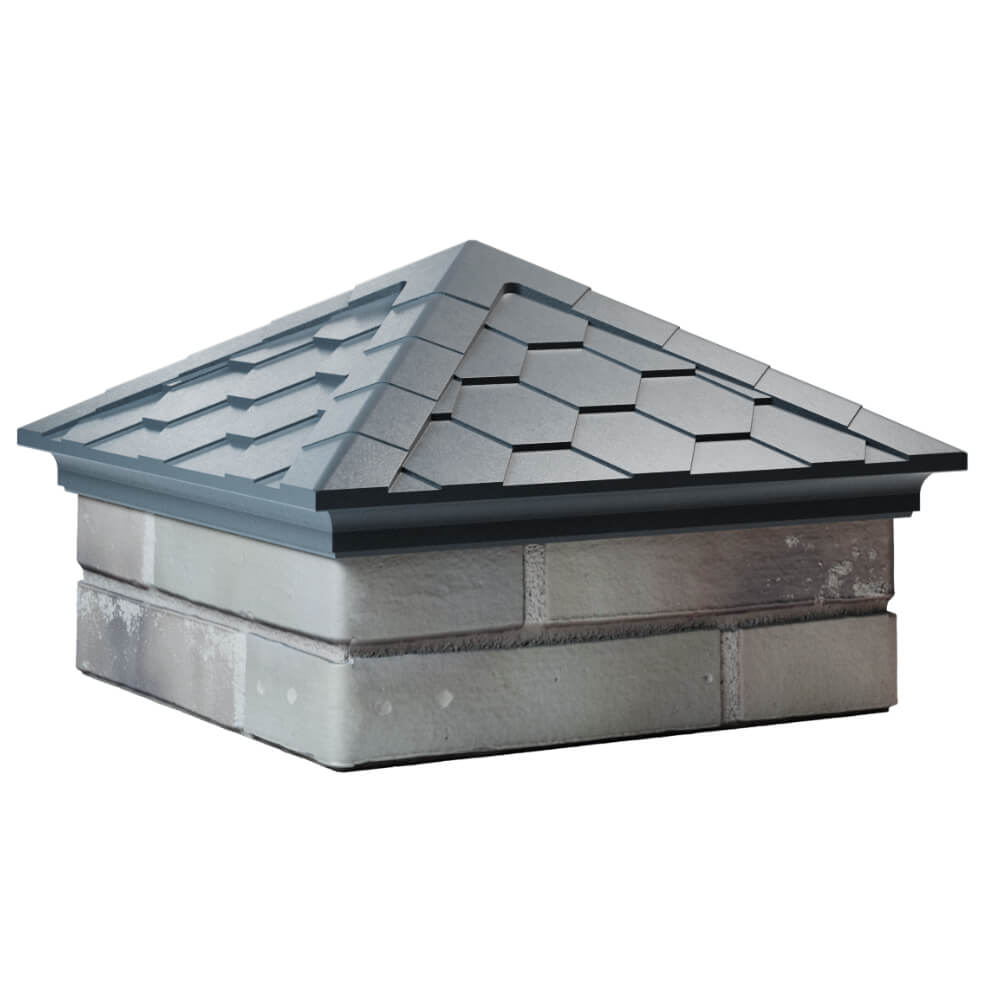 Колпак Zking Эверест Серый на столб 1.5х1.5 кирпича (390х390мм) в Урае фото