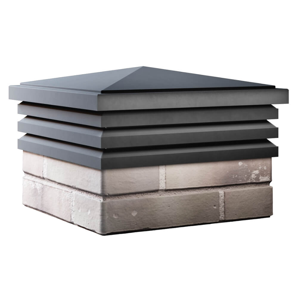 Колпак Zking Бона ХайТек Серый на столб 1.5х1.5 кирпича (385х385мм) в Урае фото