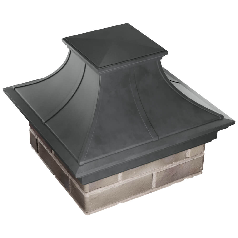 Колпак Zking Монблан Премиум Серый на столб 1.5х1.5 кирпича (385х385мм) в Урае фото