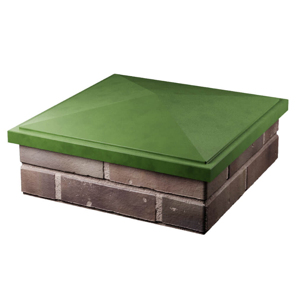 Колпак Zking БонаМоно Зеленый на столб 2х2 кирпича (515х515, 530х530мм) в Урае фото