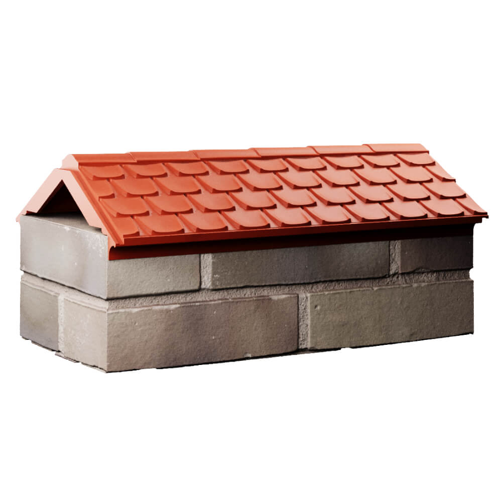 Парапет Zking Эльбрус Красный с посадкой на 1 кирпич (255мм) Урай фото