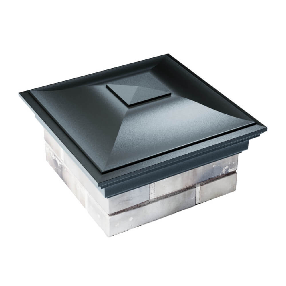 Колпак Zking Монблан Черный на столб 1.5х1.5 еврокирпича 0.7НФ (355х355мм) в Урае фото