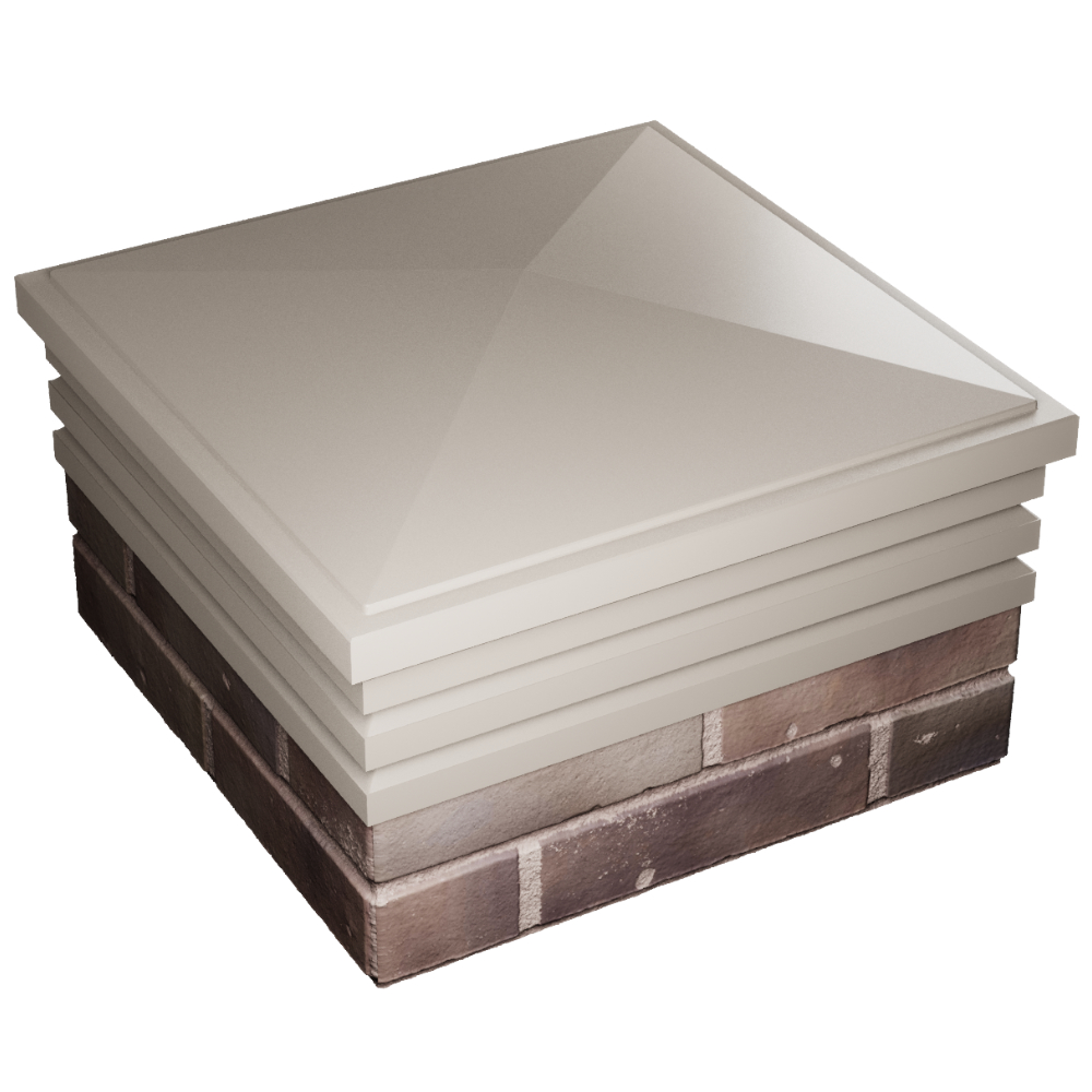 Колпак Zking Бона ХайТек Бежевый на столб 2х2 кирпича (513х513мм) в Урае фото