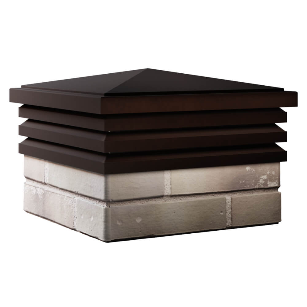 Колпак Zking Бона ХайТек Коричневый на столб 1.5х1.5 кирпича (385х385мм) в Урае фото