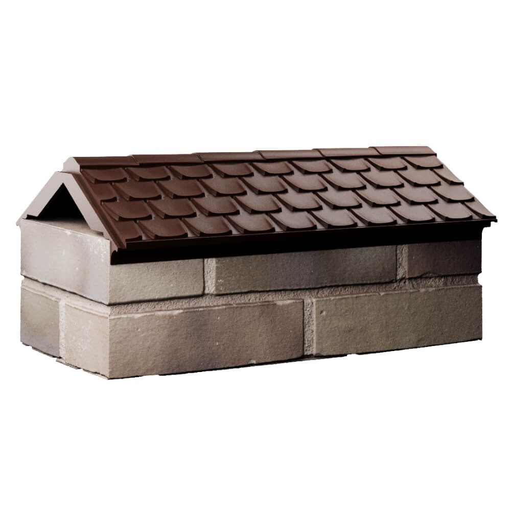 Парапет Zking Эльбрус Коричневый с посадкой на 1 кирпич (255мм) Урай фото